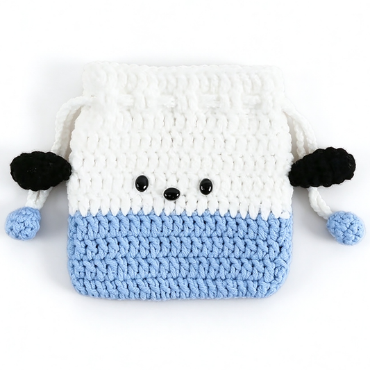 Handmade Knitted Earbud Pouch - Cute Cartoon Animal Series - Little Puppy